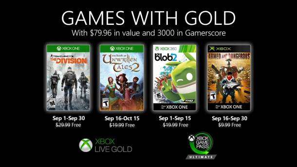 Games With Gold For September 2020 Announced