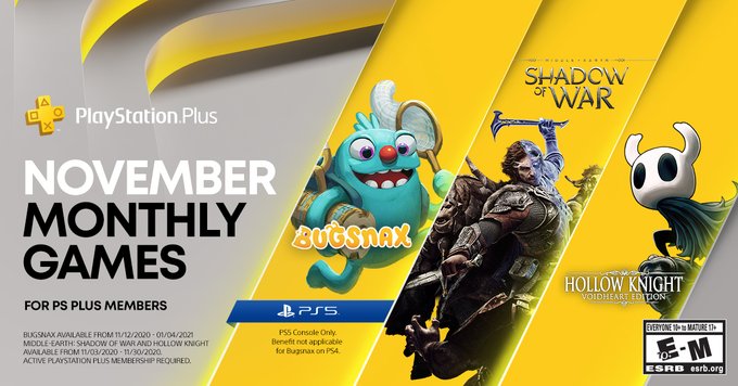 PlayStation Plus Free Games For November 2020 Revealed