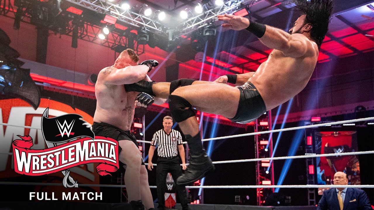 WWE FLASHBACK: Brock Lesner vs Drew McIntyre WrestleMania 36
