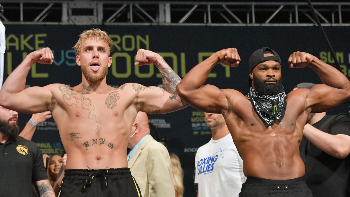 Jake Paul And Tyron Woodley Faceoff Before Rematch